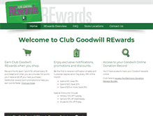 Tablet Screenshot of clubgoodwillrewards.com